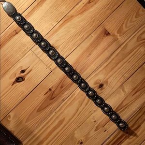 Black Leather Concho Belt